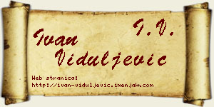 Ivan Viduljević vizit kartica
